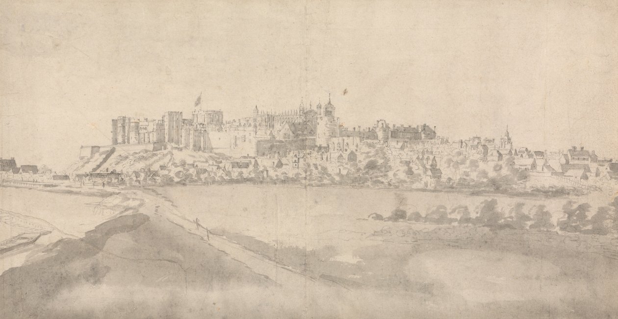 Uitzicht op Windsor Castle door Francis Place