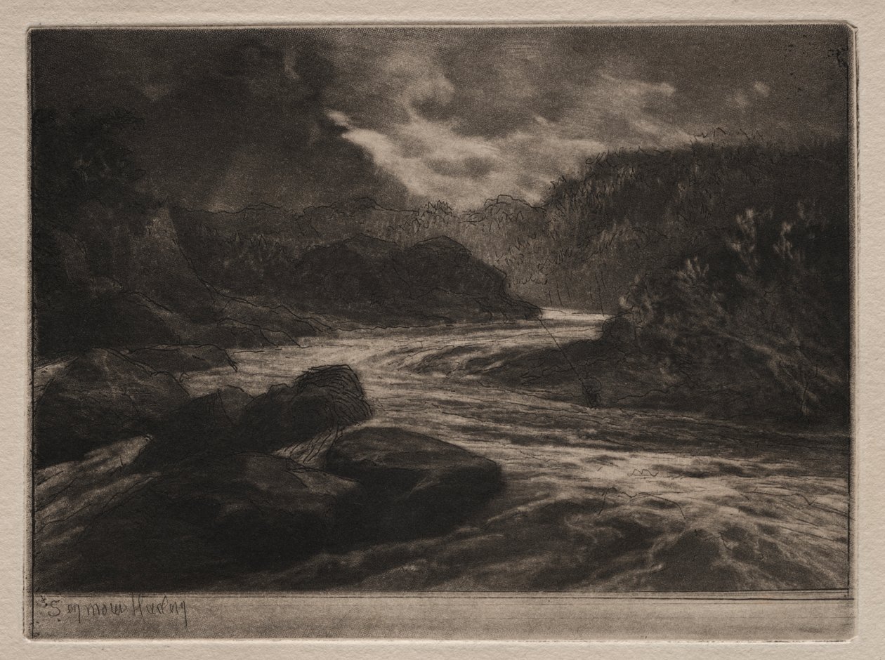 Een Zalmrivier door Francis Seymour Haden