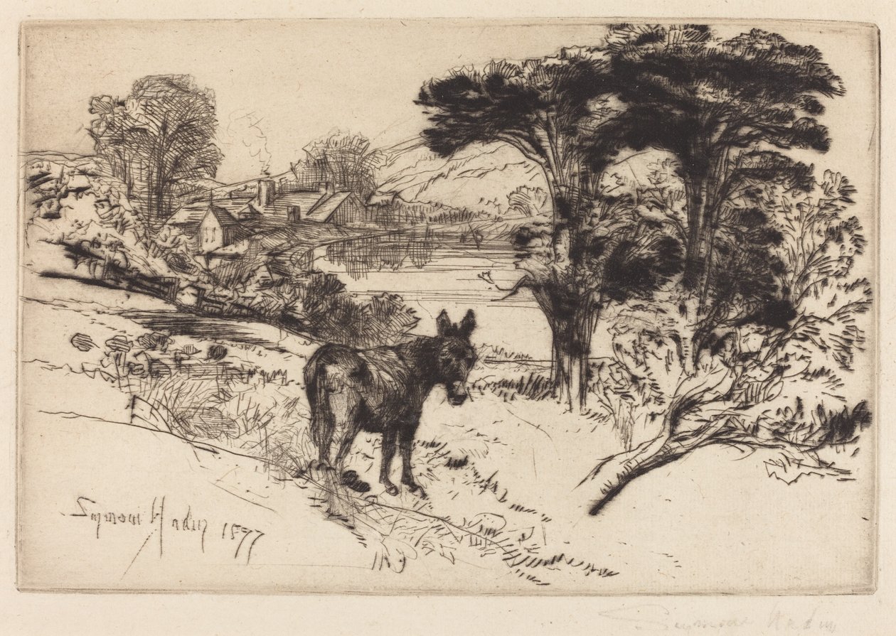 Challow Boerderij door Francis Seymour Haden