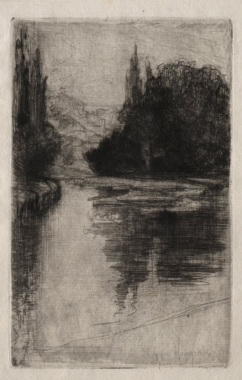 Avond, 1864 door Francis Seymour Haden