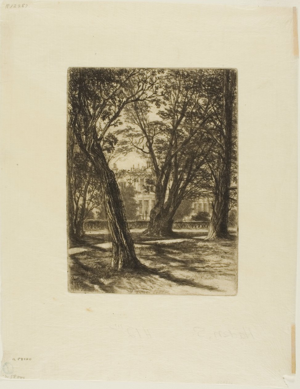 Kensington Gardens, Nr. I (kleine plaat) door Francis Seymour Haden