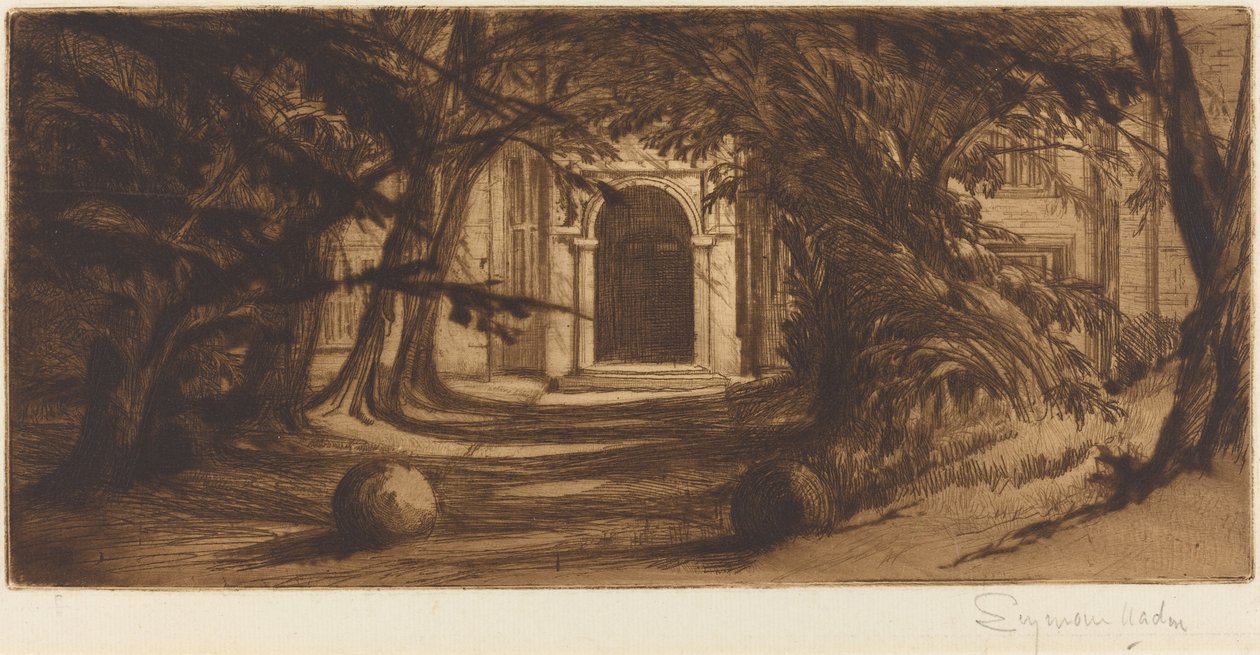 Mytton Hall door Francis Seymour Haden