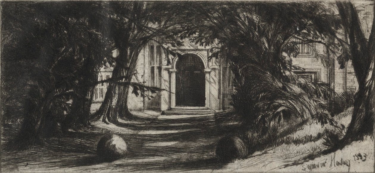 Mytton Hall door Francis Seymour Haden