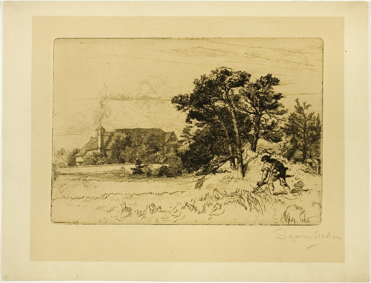 Oude Willesley Huis door Francis Seymour Haden