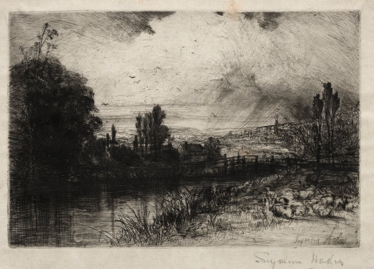Op de Test, 1859 door Francis Seymour Haden