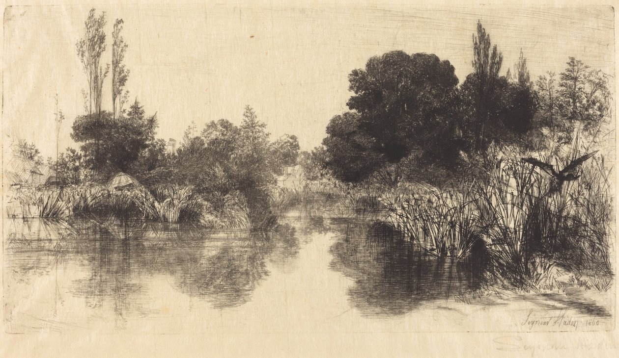 Shere Mill Pond (De Grotere Plaat) door Francis Seymour Haden