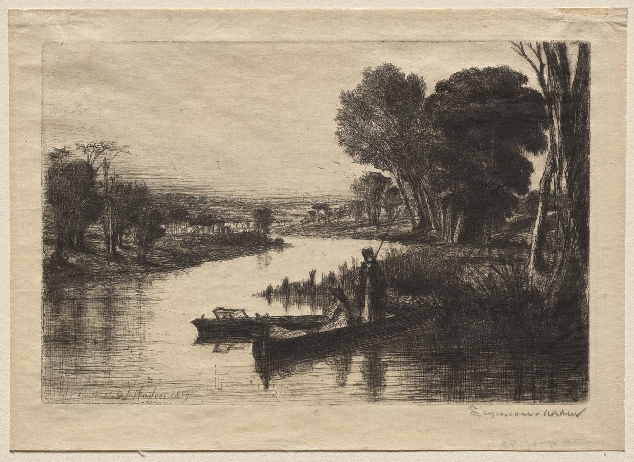 Thames vissers (eerste plaat) door Francis Seymour Haden