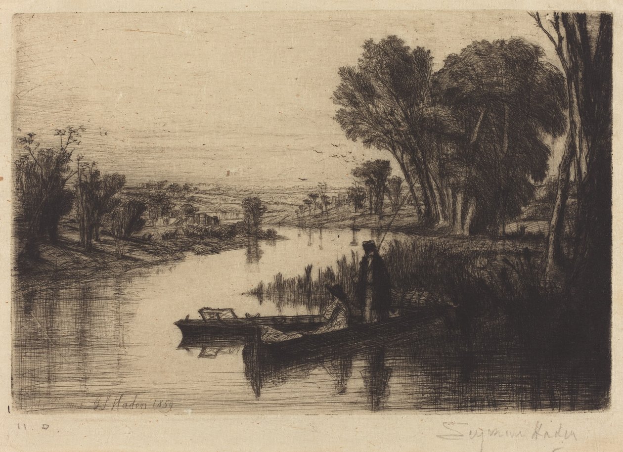 Thames Vissers door Francis Seymour Haden