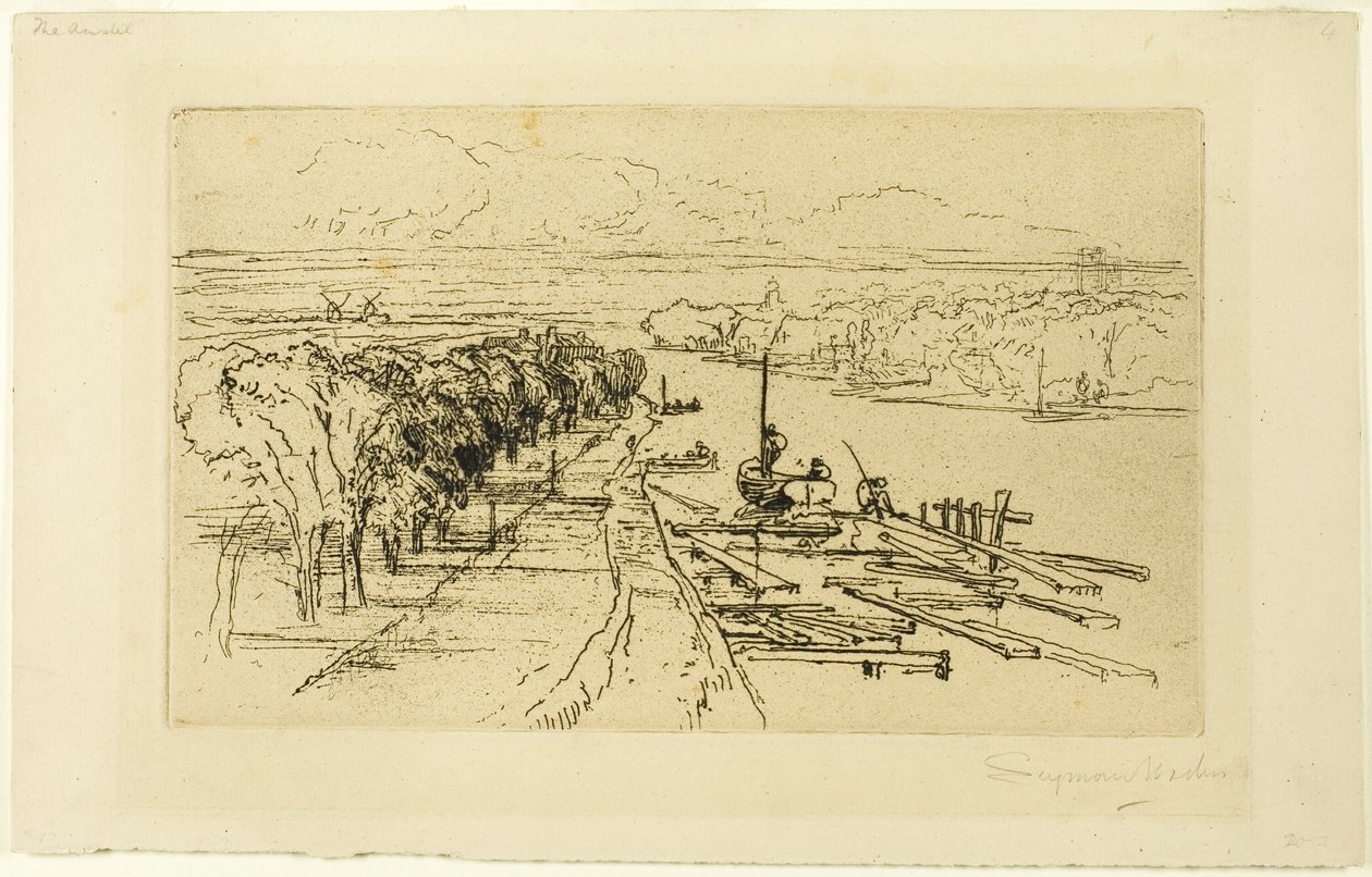 De Amstel, No. II door Francis Seymour Haden