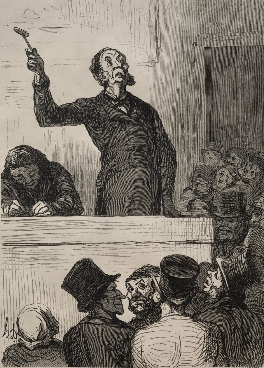 De veilingkamer: De veilingmeester door Francis Seymour Haden