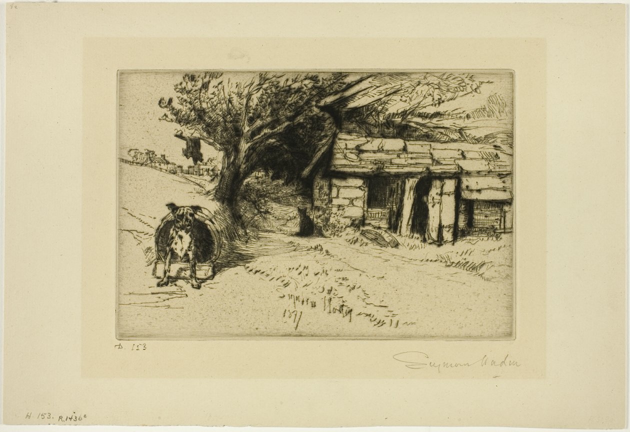 De Hut door Francis Seymour Haden