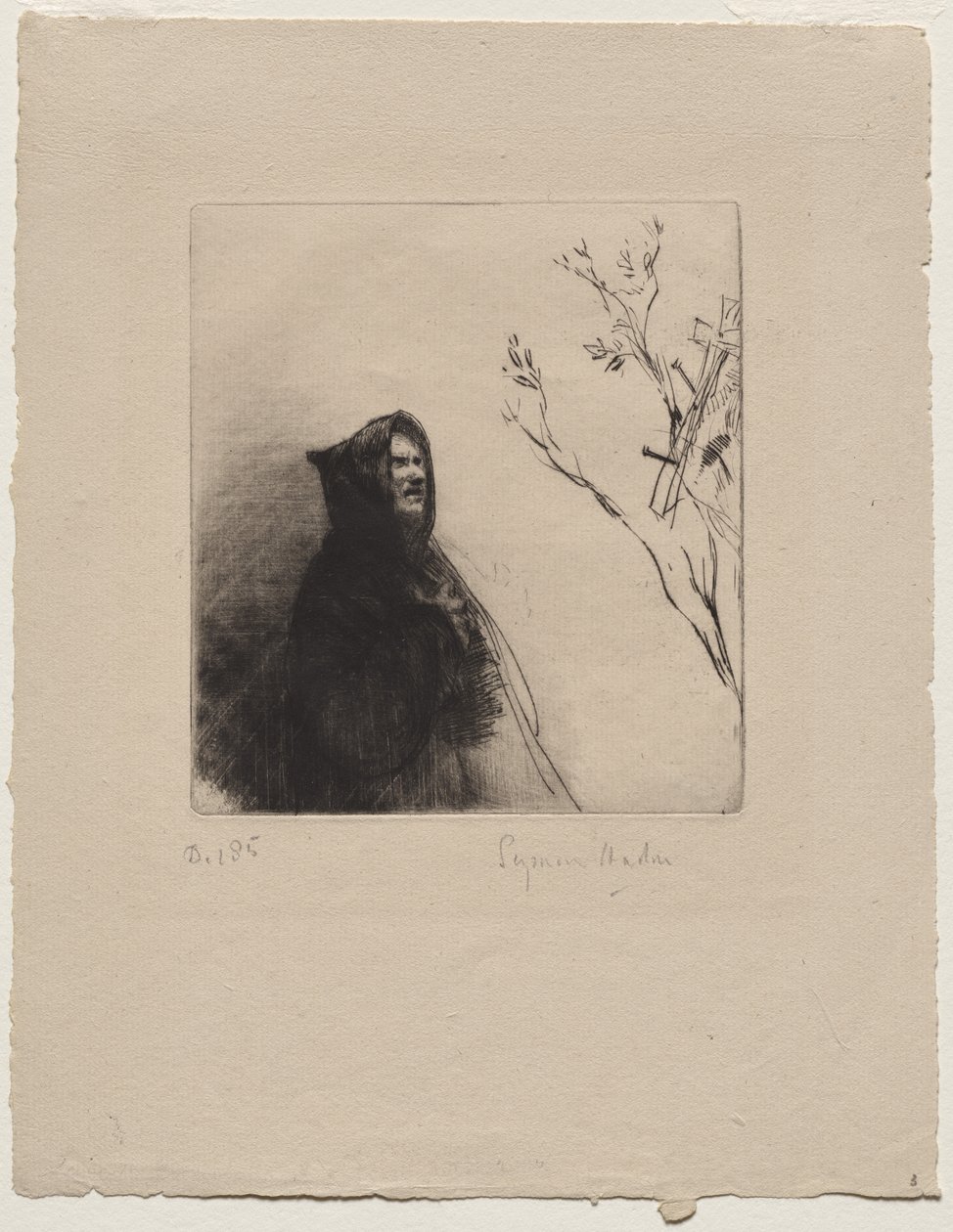 De Monnik die Bidt - St. Franciscus door Francis Seymour Haden