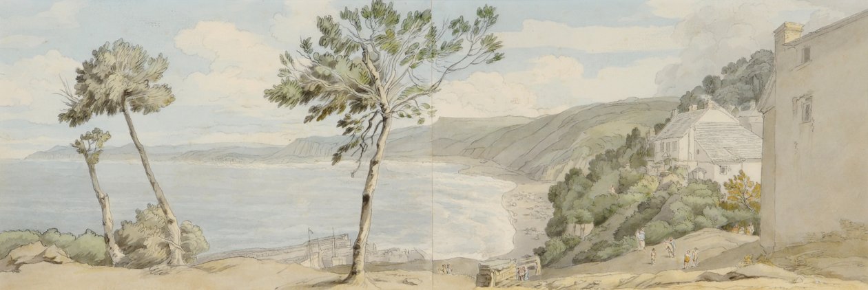 Clovelly door Francis Towne
