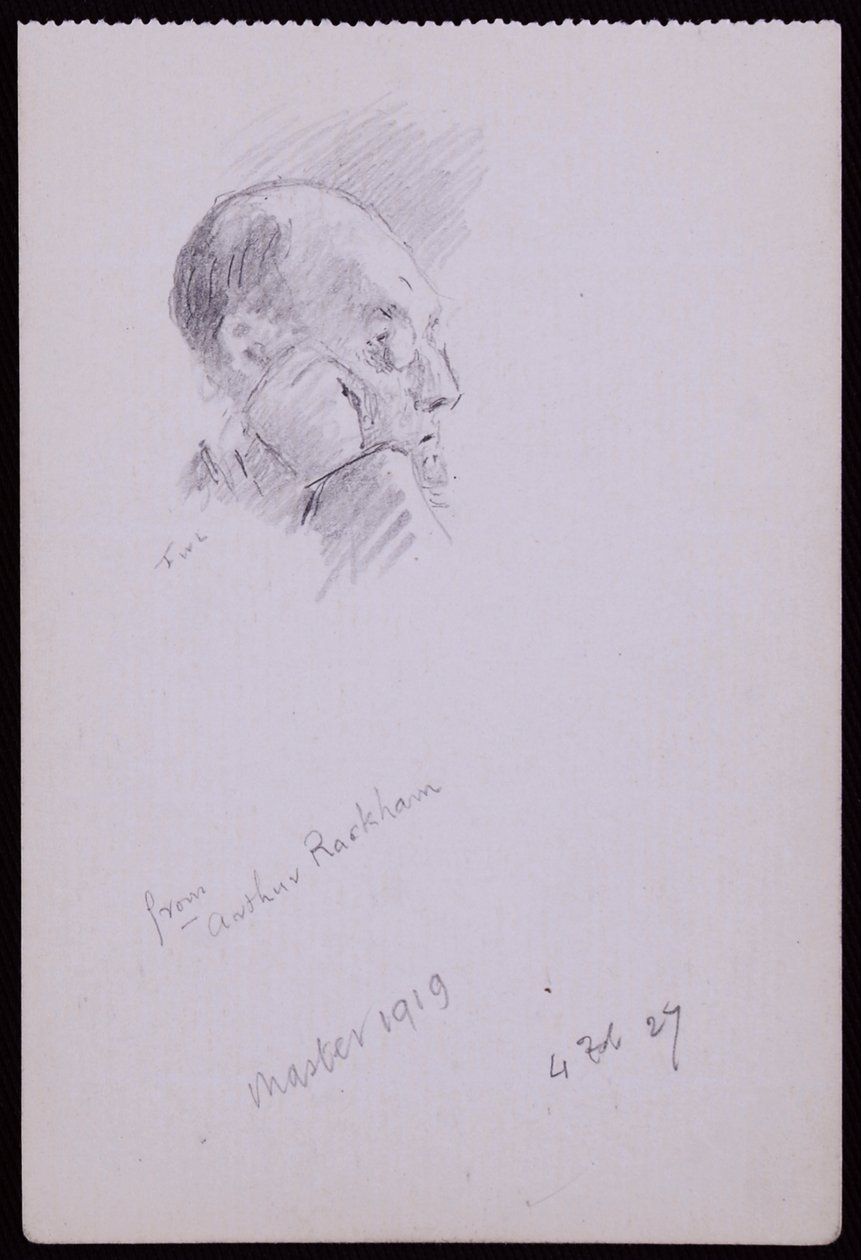 Portret van Arthur Rackham door Francis Wilfred Lawson