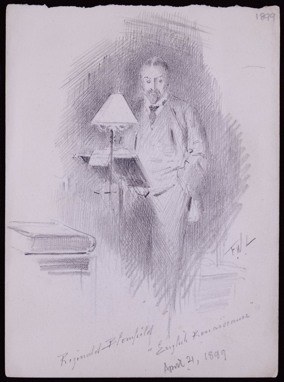 Portret van Reginald Blomfield door Francis Wilfred Lawson