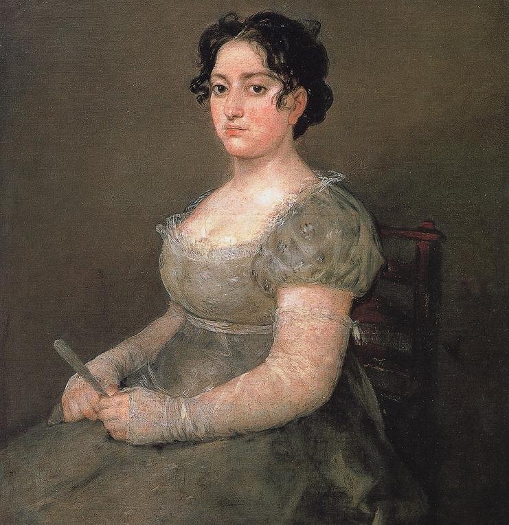 Vrouw met waaier door Francisco de Goya