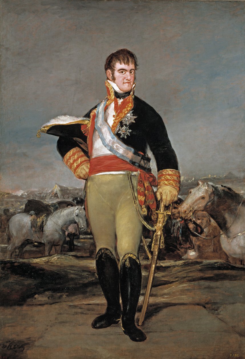 Ferdinand VII in het kamp door Francisco de Goya