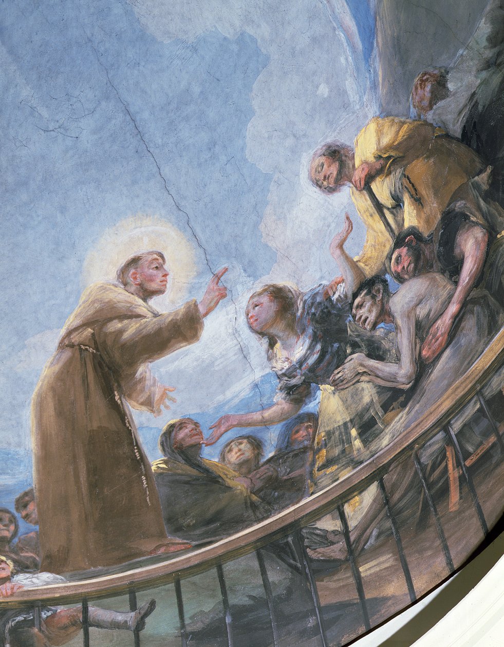 St. Antonius predikend (detail) door Francisco de Goya