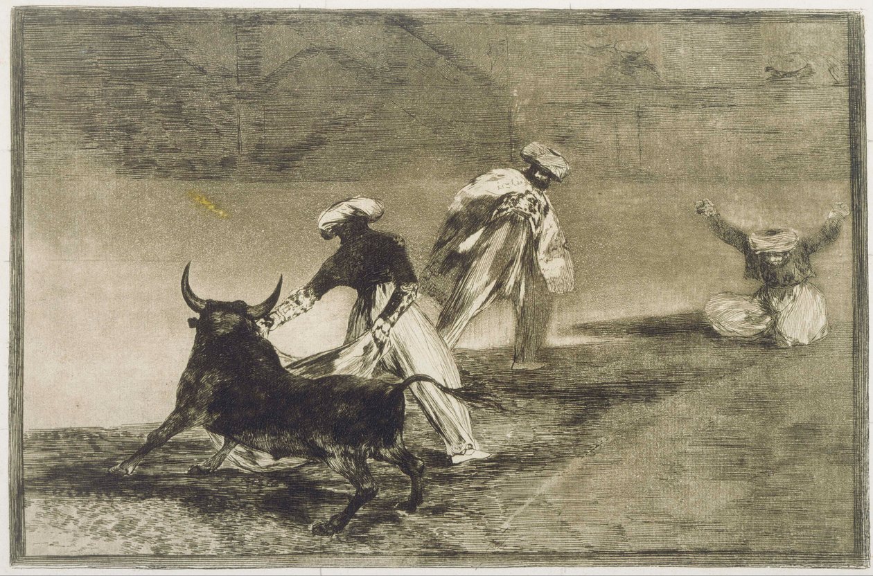 Ze spelen nog een keer met de cape... van L door Francisco de Goya