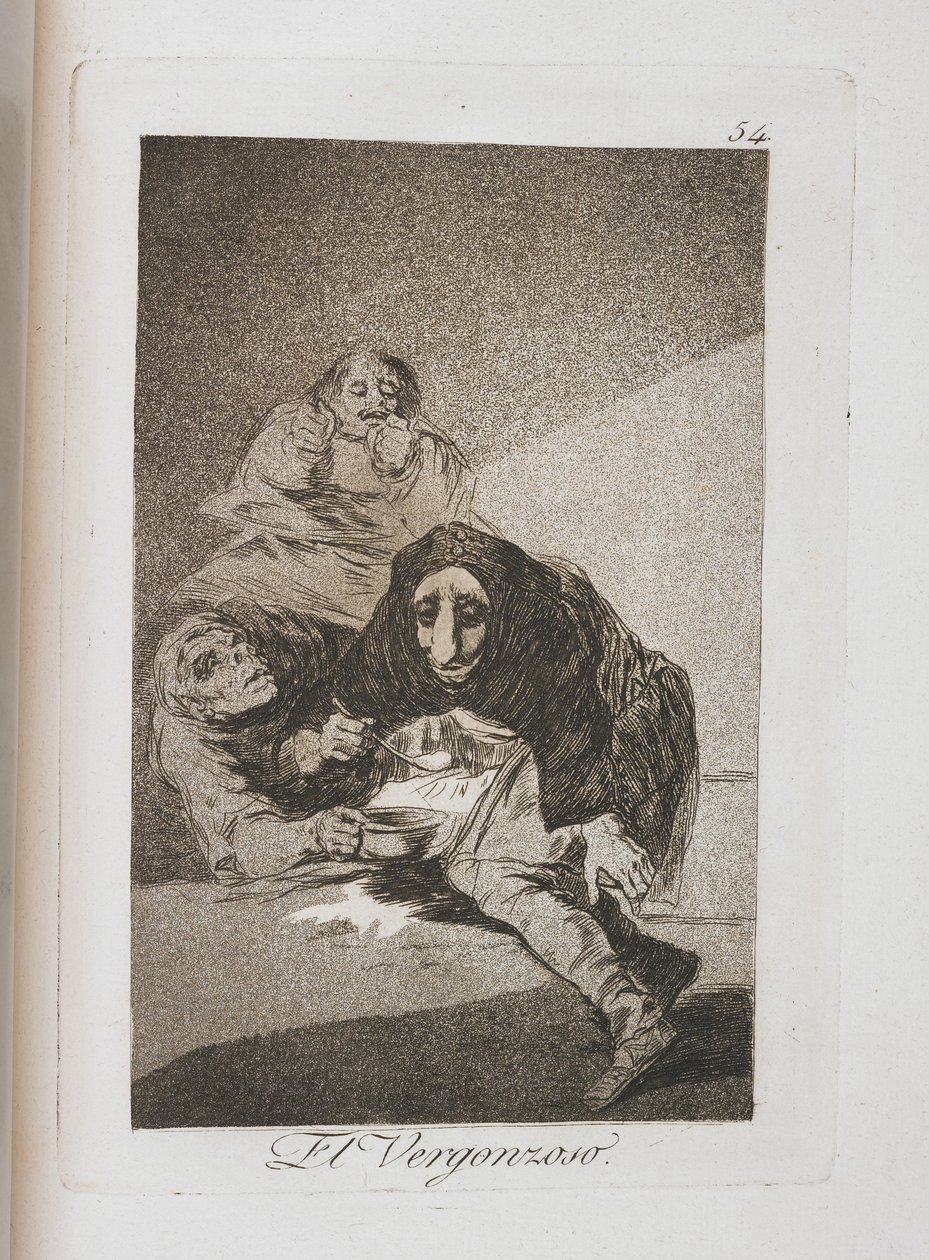 Plaat uit Los Caprichos, 1797-1798 door Francisco de Goya