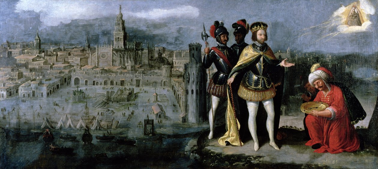 Verovering van Sevilla door Ferdinand III (c.1201-52), c.1625-35 door Francisco Pacheco