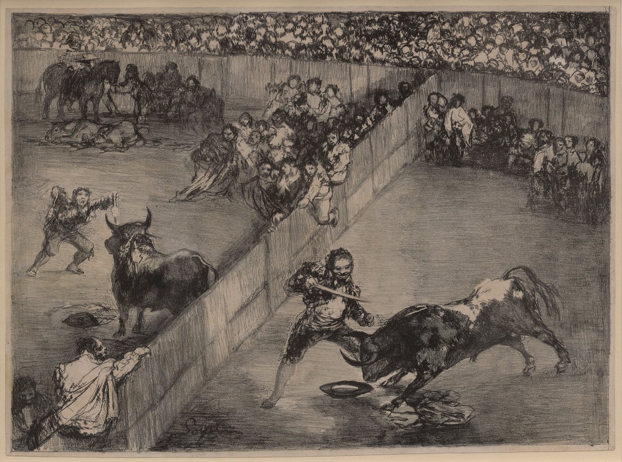 Stierengevecht in een Verdeelde Ring door Francisco de Goya