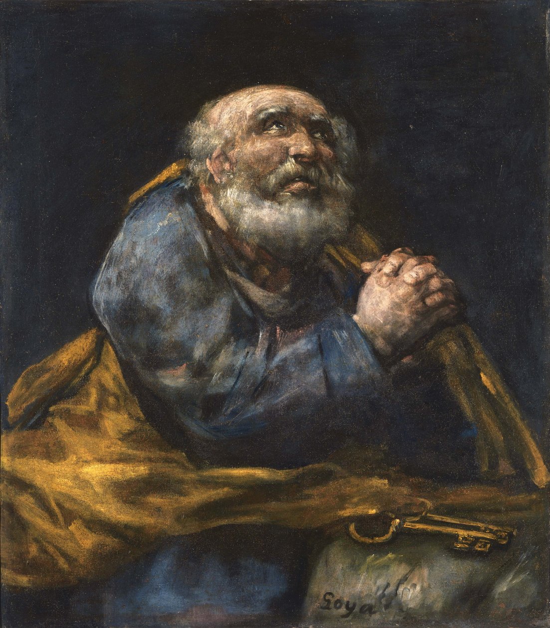 De berouwvolle St. Peter door Francisco de Goya