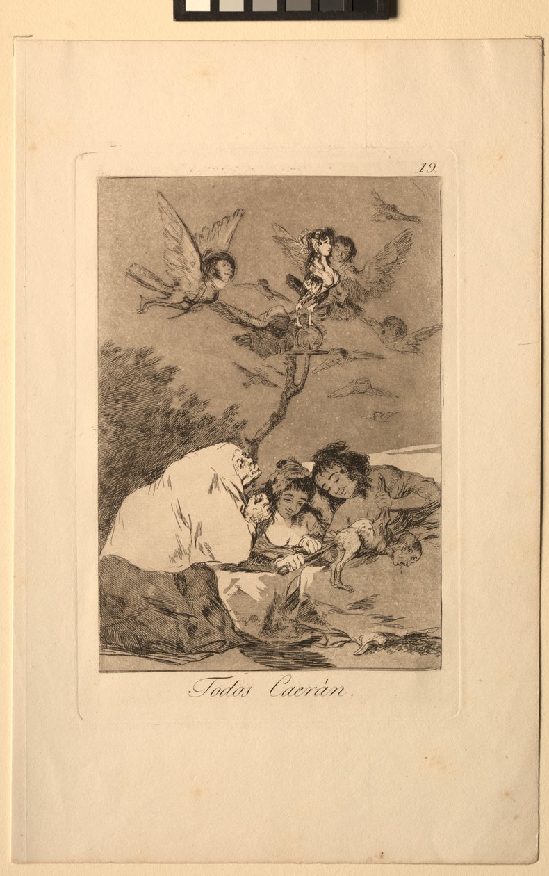Caprichos: Allen Zullen Vallen door Francisco de Goya