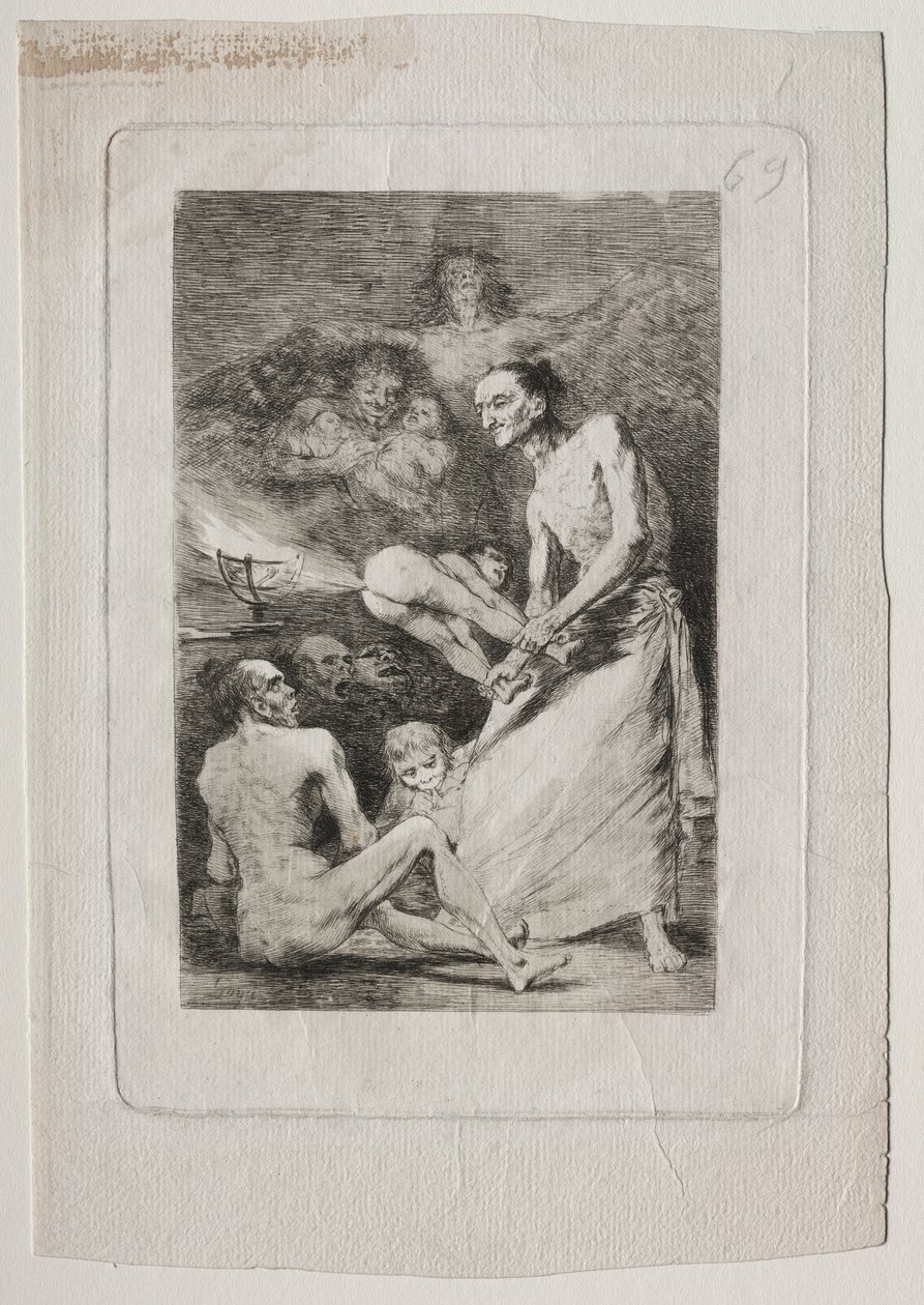 Caprichos: Blaas door Francisco de Goya