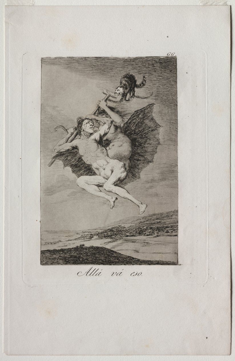 Caprichos: Daar gaat het. door Francisco de Goya