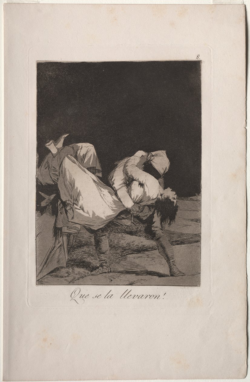 Caprichos: Ze hebben haar meegenomen! door Francisco de Goya