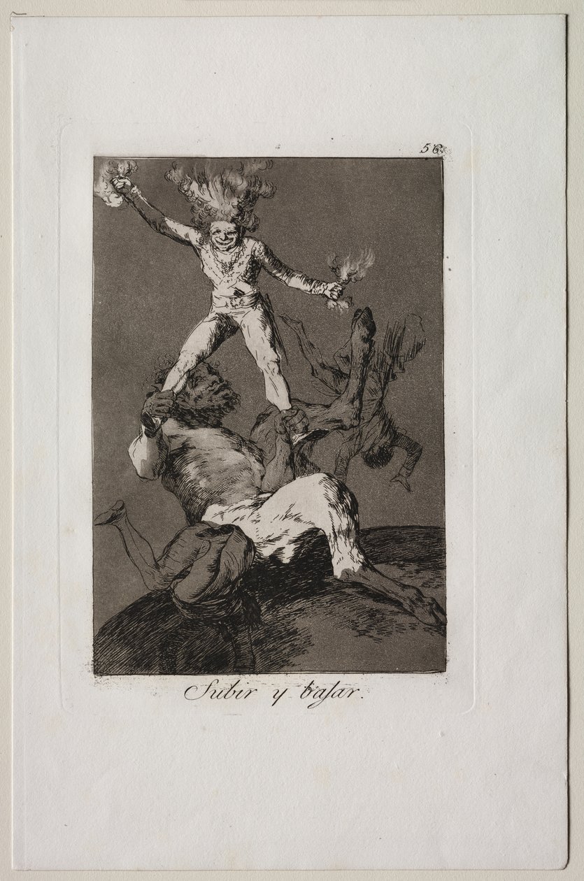 Caprichos: Omhoog en omlaag door Francisco de Goya
