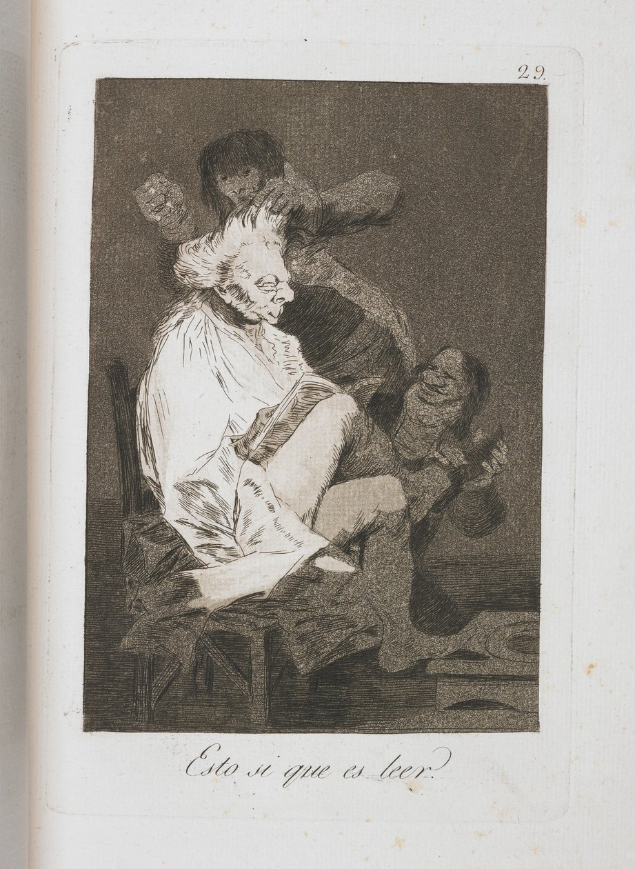 Plaat uit Los Caprichos, 1797-1798 door Francisco de Goya