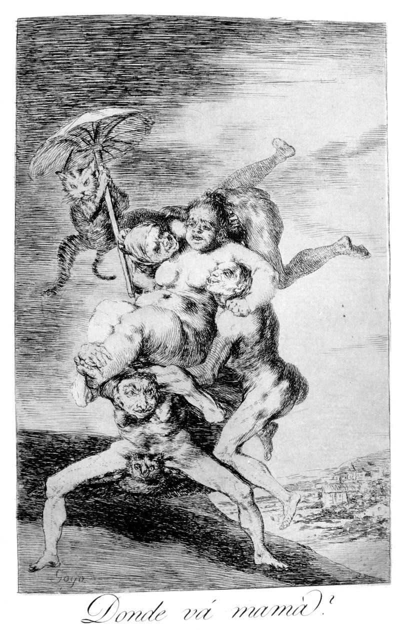 Waar gaat moeder heen door Francisco de Goya