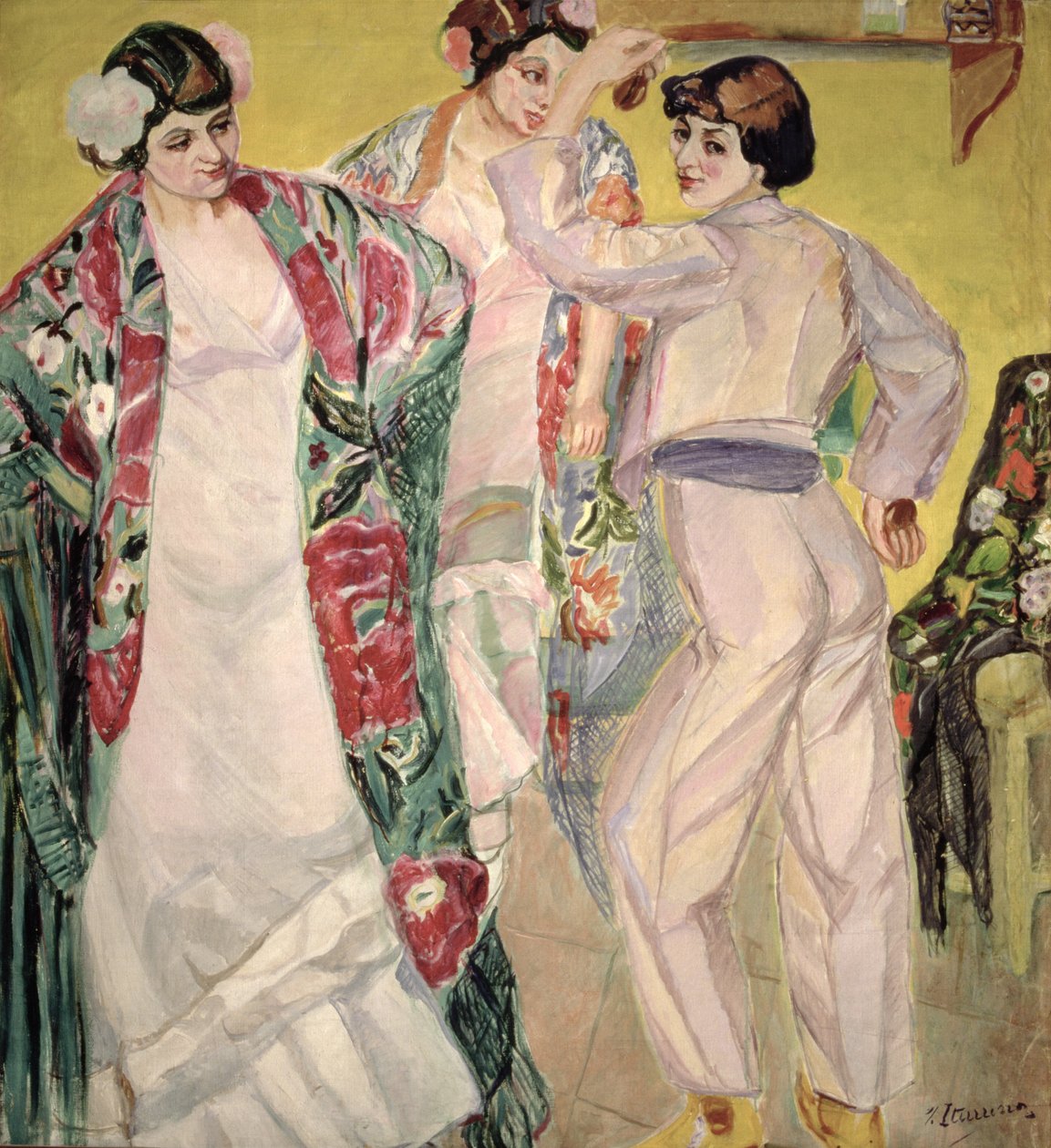 Flamenco scène door Francisco de Iturrino