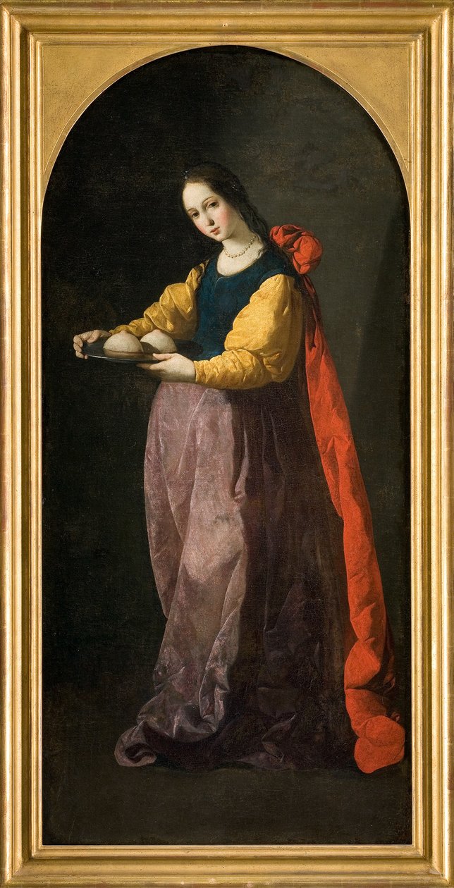 Sint Agatha door Francisco de Zurbaran