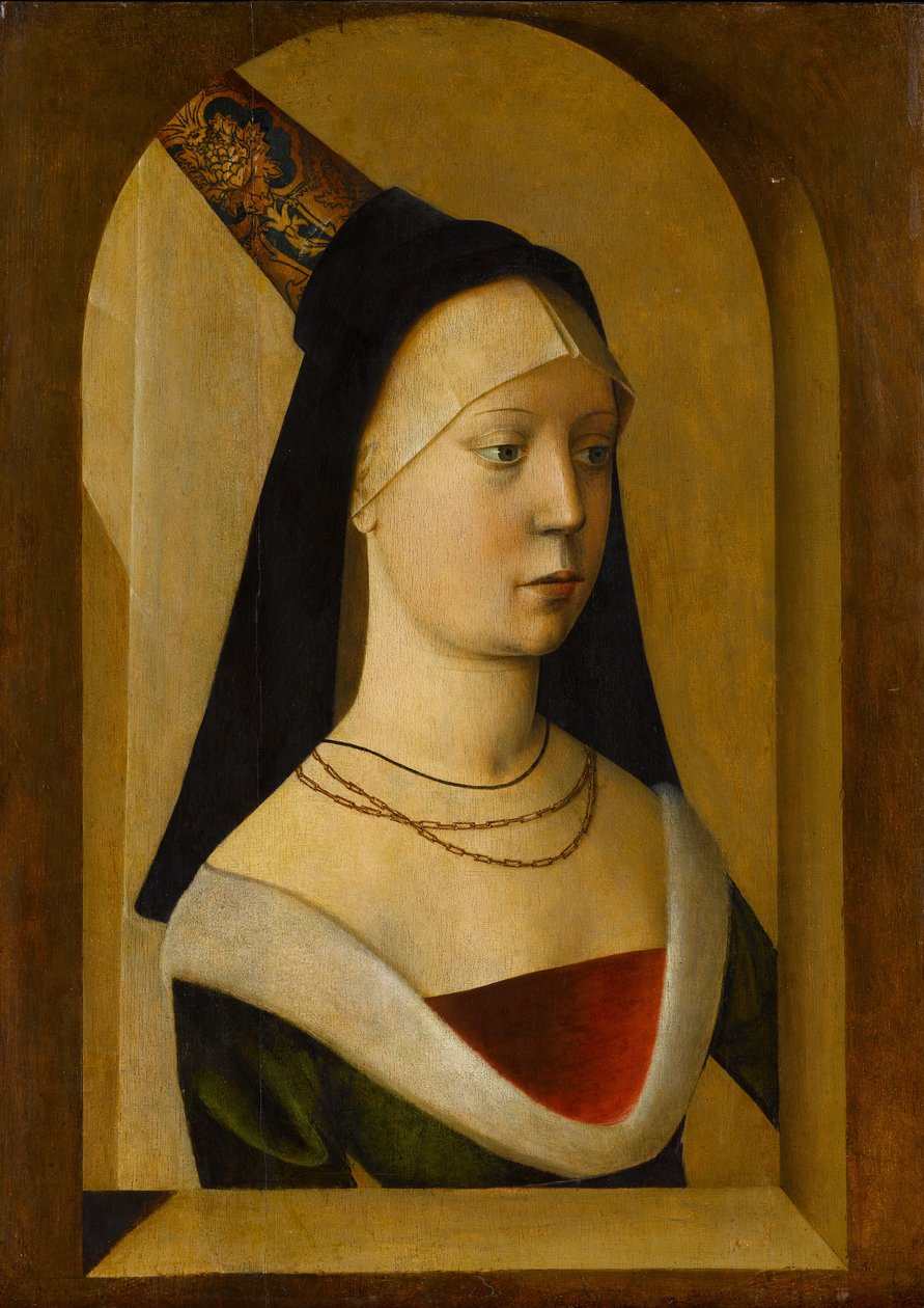 Portret van een vrouw, ca. 1475-80 door Franco Flemish School