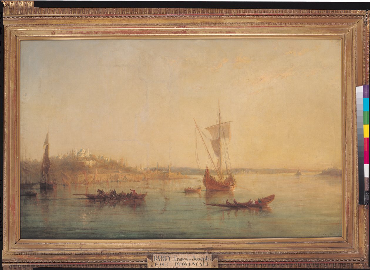 De monding van de Bosporus bij Constantinopel, 1869 door Francois Barry