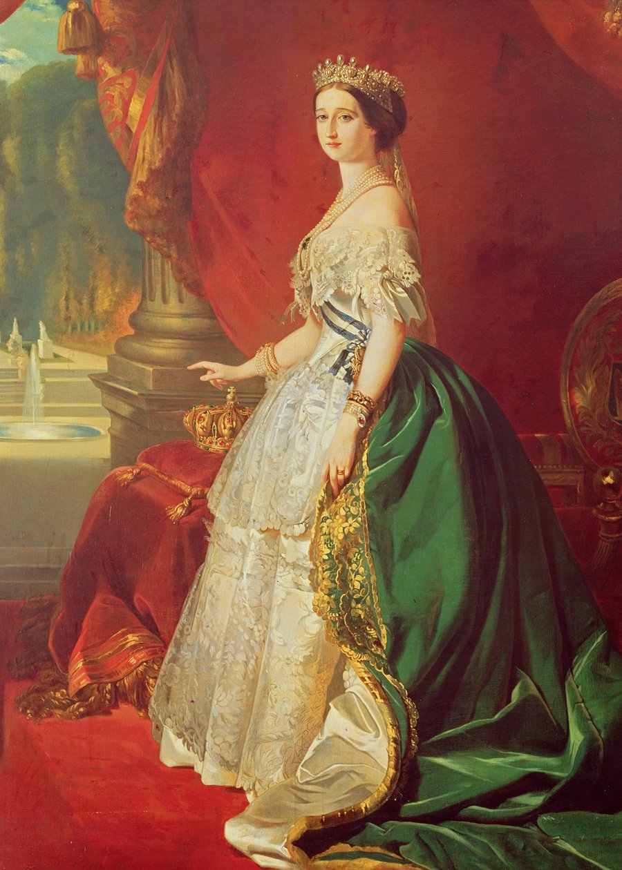 Keizerin Eugenie (1826-1920) naar een portret door Francois Xavier Winterhalter (1806-73) door Francois Gabriel Guillaume Lepaulle