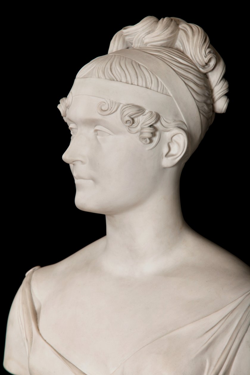 Buste van Keizerin Josephine (Sevres biscuit) (detail) door Francois Joseph Bosio