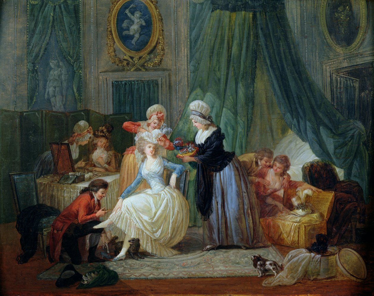 De toilet door Francois Louis Joseph Watteau
