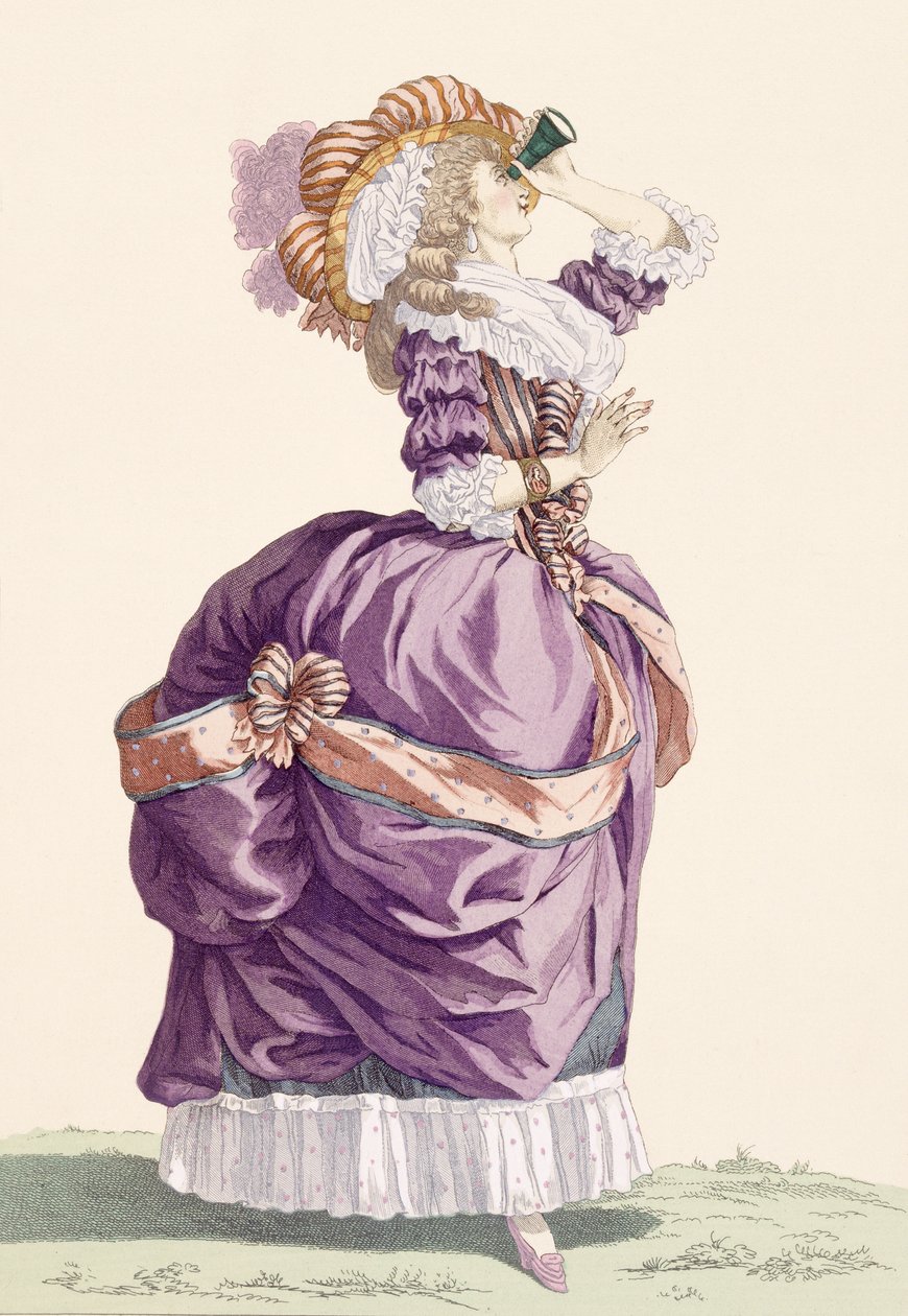 Jonge dame, gegraveerd door Le Beau, plaat nr. 176 uit 