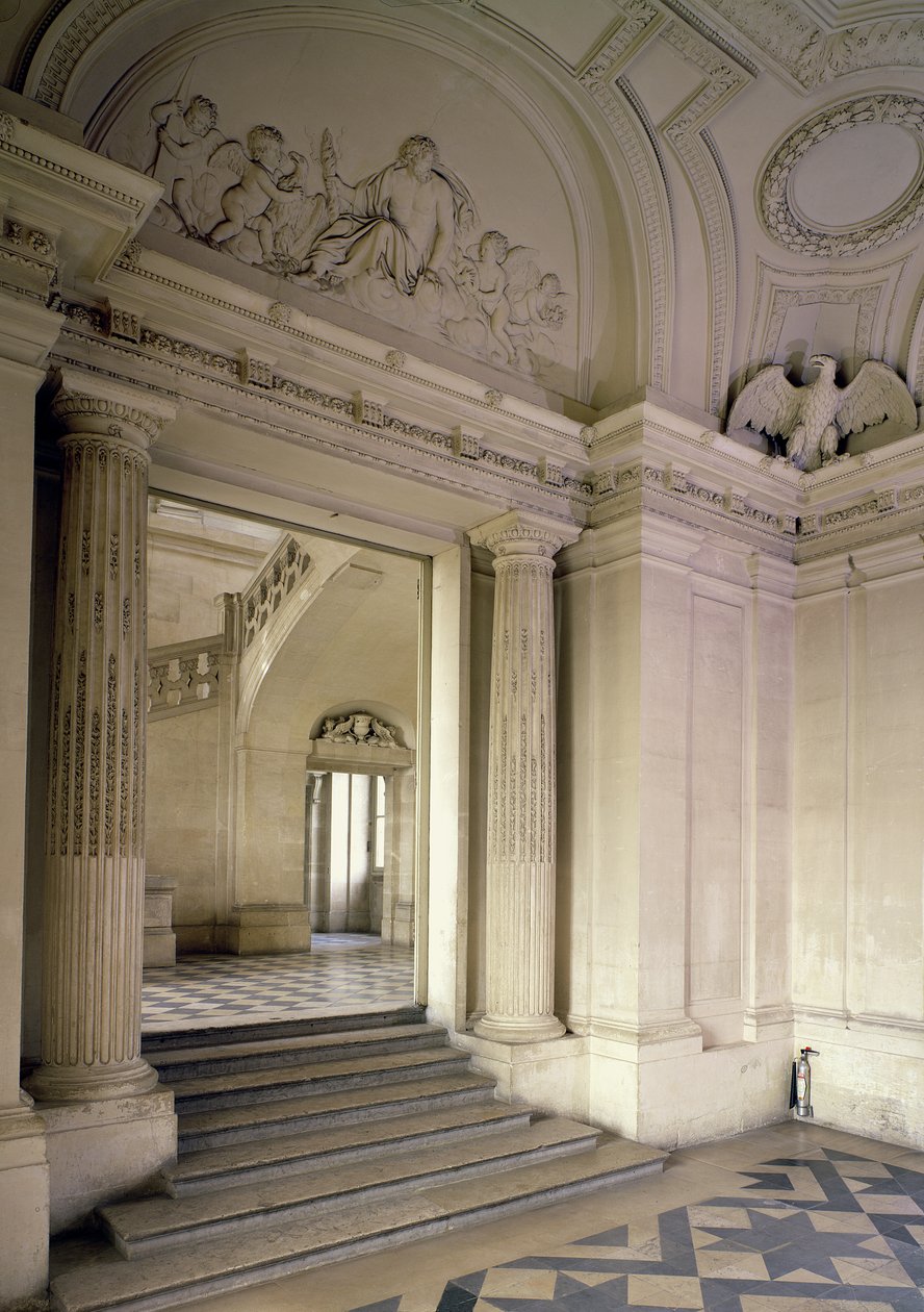 Uitzicht op de centrale vestibule, gebouwd 1642-51 door Francois Mansart