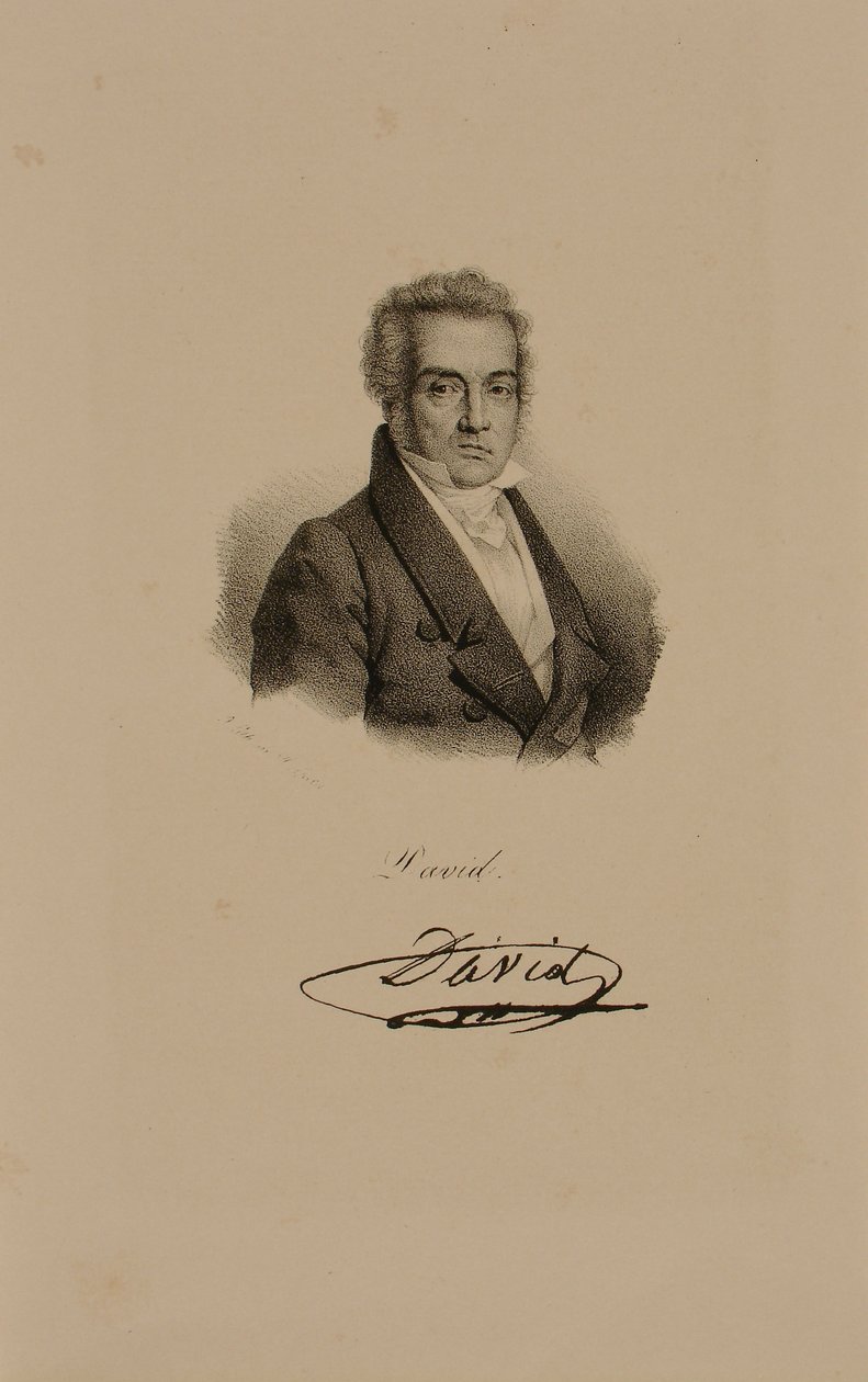 Jacques Louis David (1748-1825) door Francois Seraphin Delpech