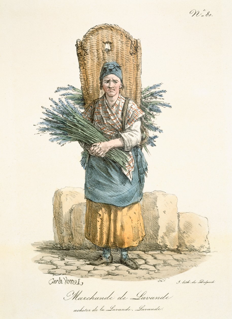 Parijse lavendelverkoper, ca. 1820 door Francois Seraphin Delpech