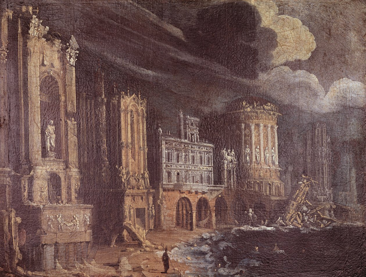 Ruïnes met de Legende van St. Augustinus door Francois de Nome