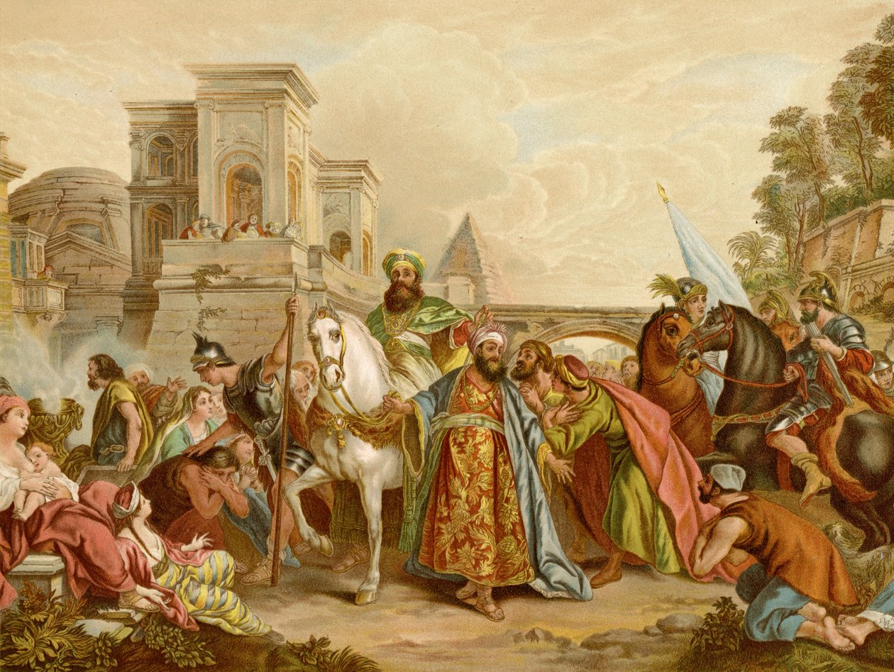 Triomf van Mordechai door Francois de after Troy