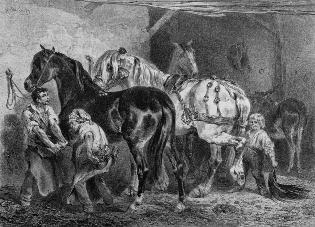 De Smidse door Francois Hippolyte Lalaisse