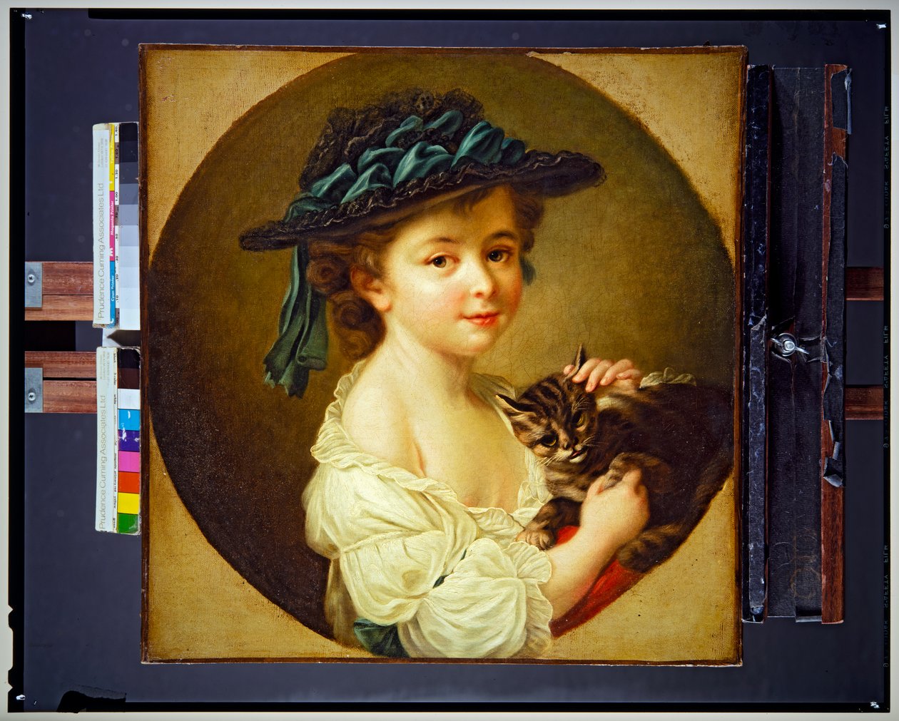 Meisje met Kat door Francois Hubert Drouais