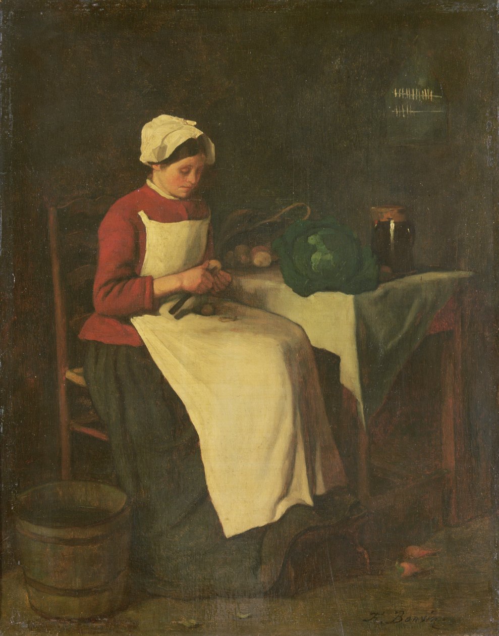 De Jonge Huisvrouw door François Bonvin